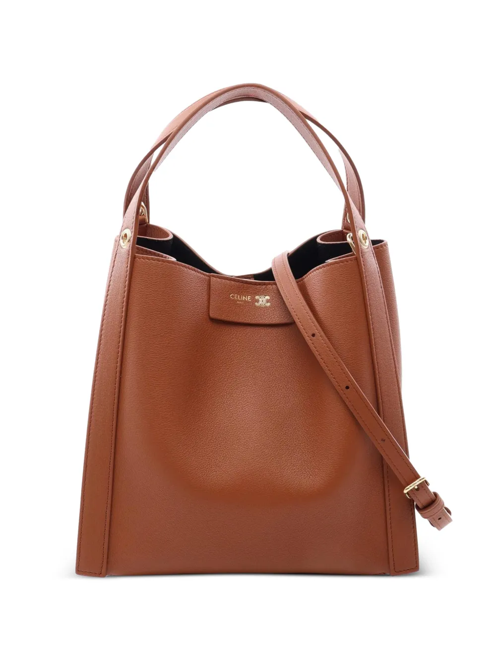 Celine Pre-Owned Small Cubo leather tote bag - Brown