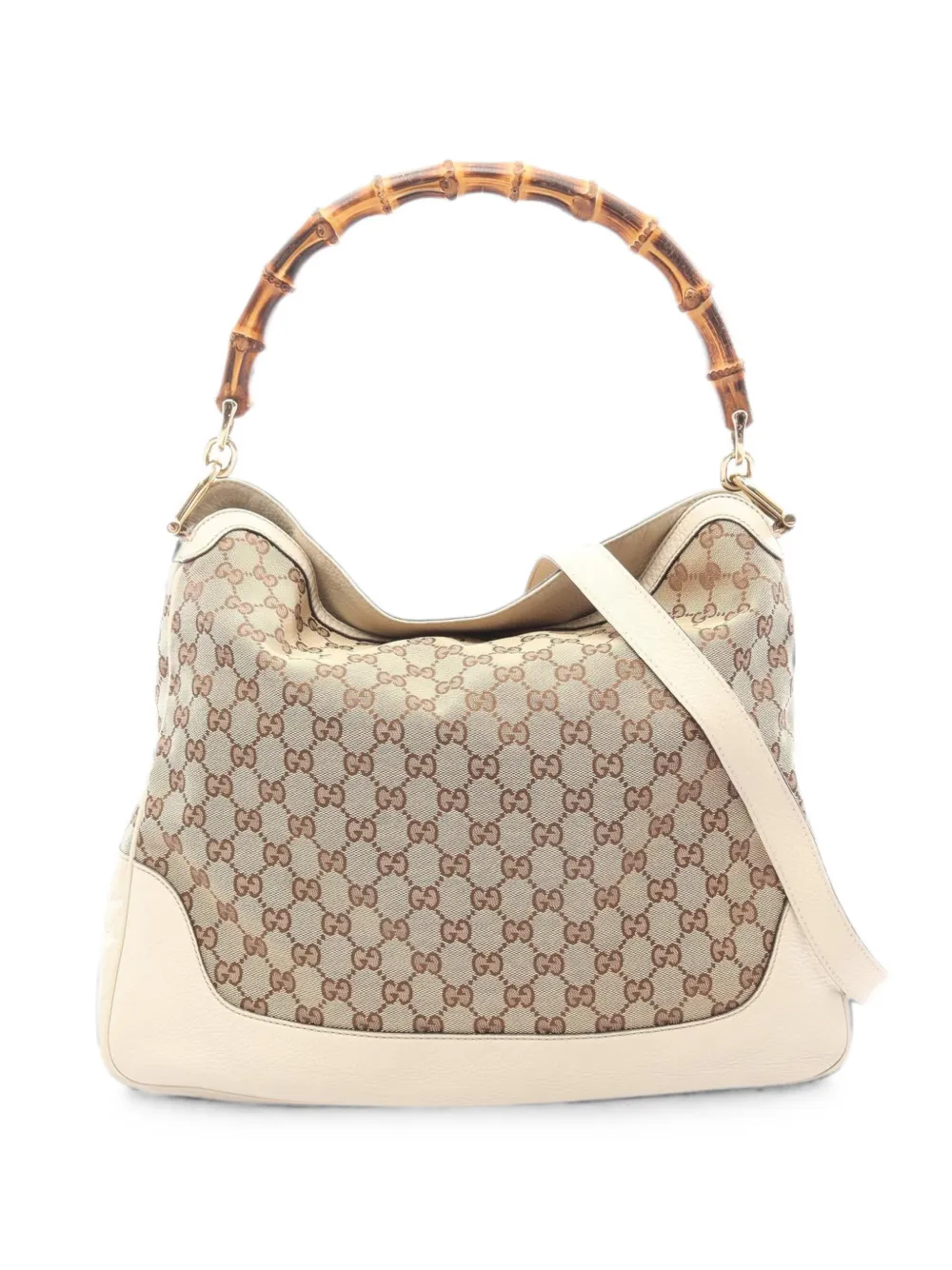 Gucci Pre-Owned Diana Bamboo GG monogram shoulder bag - Nude