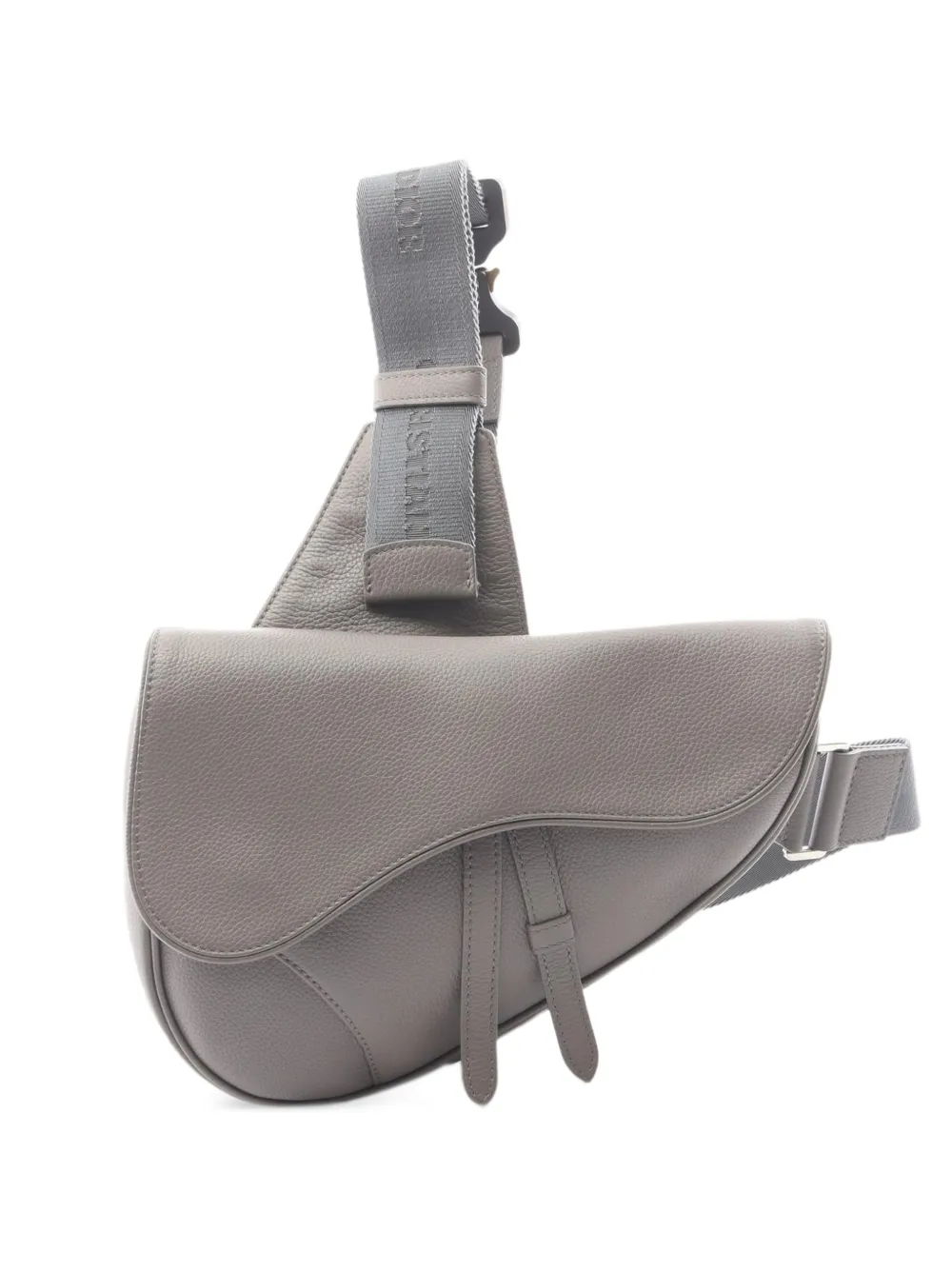 Christian Dior Pre-Owned Saddle leather shoulder bag - Grigio