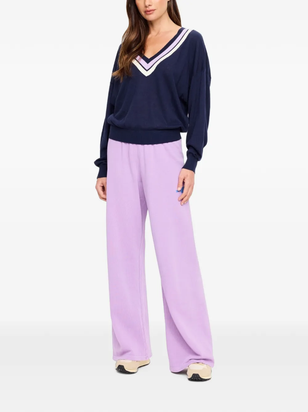The Upside Bonita trui met V-hals Blauw