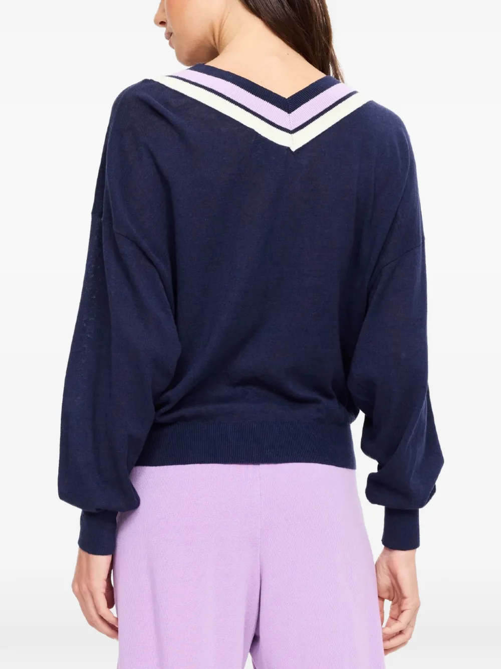 The Upside Bonita trui met V-hals Blauw