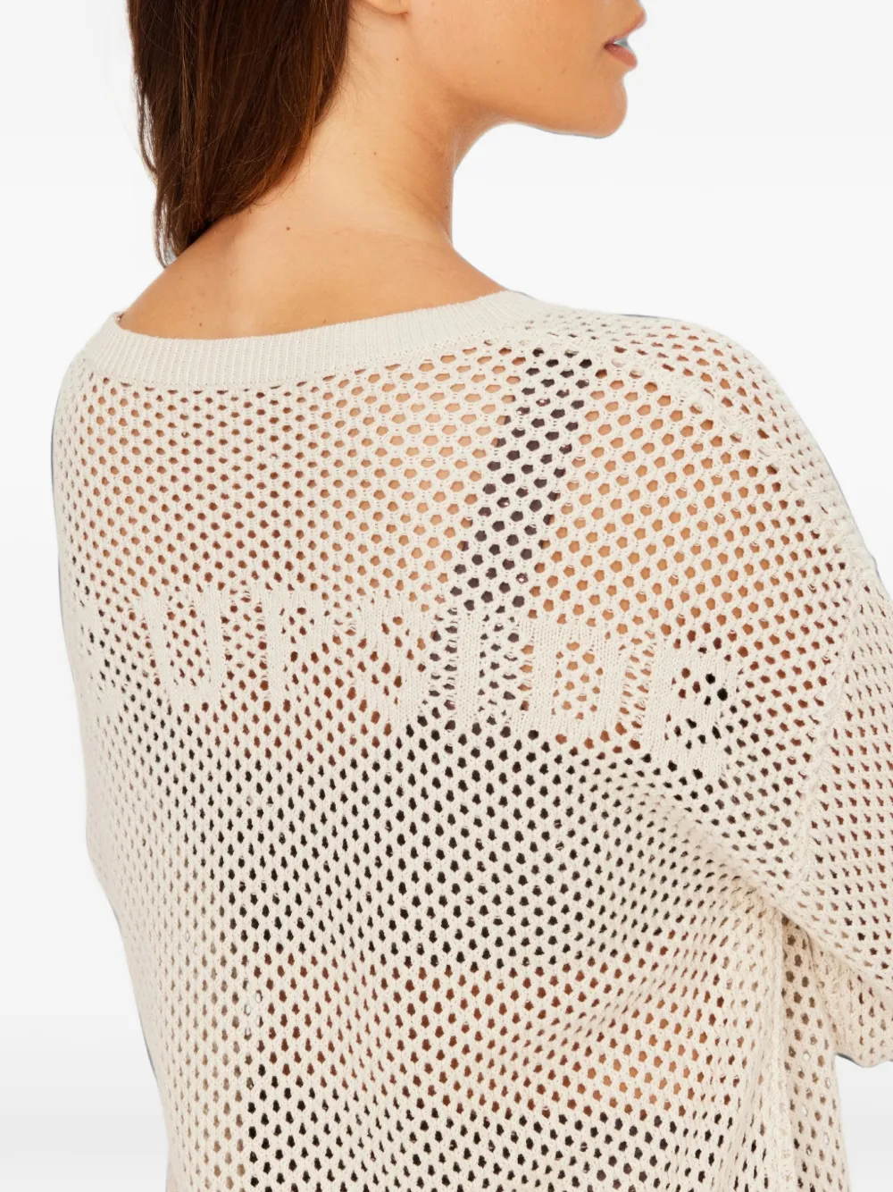 The Upside Sebastian opengebreide trui Beige