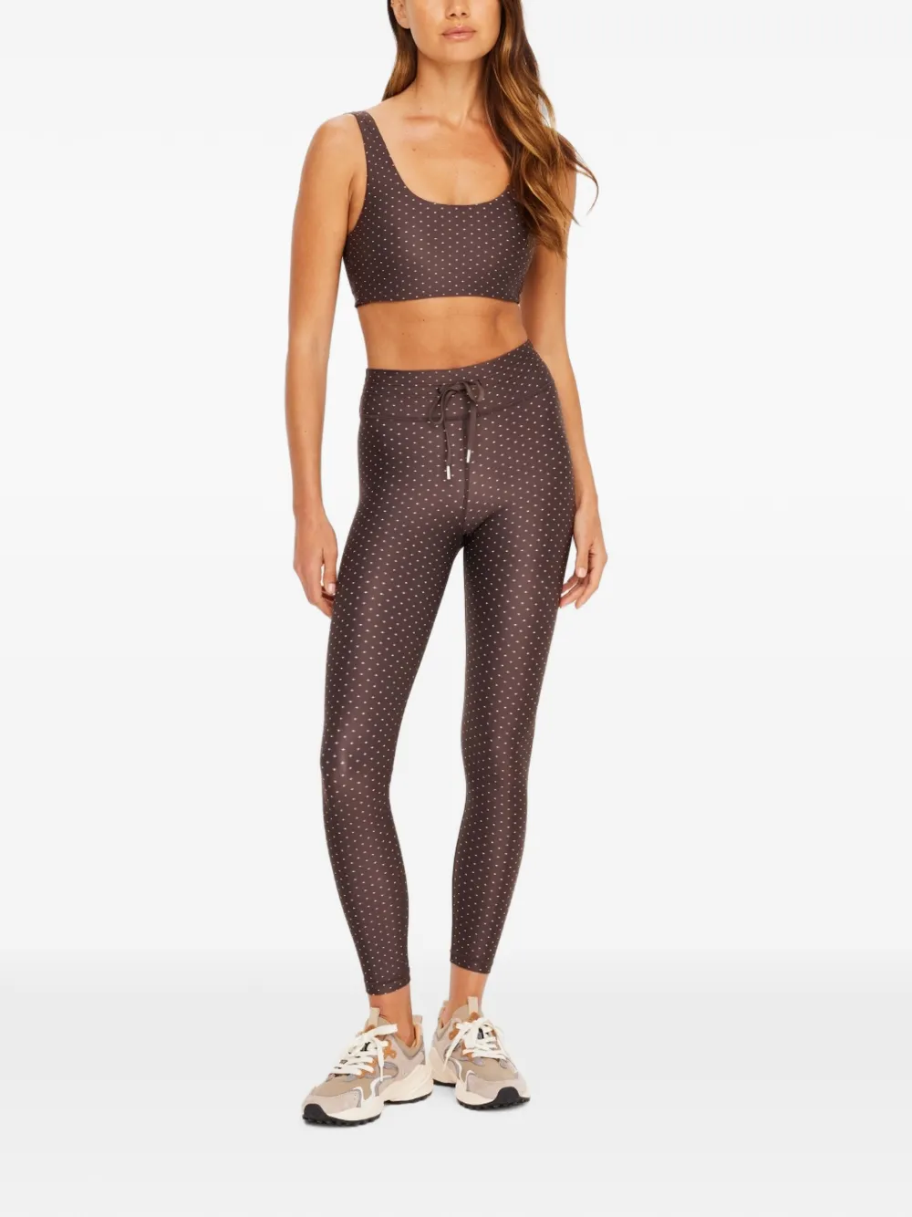 The Upside Poet legging met geometrische print Bruin