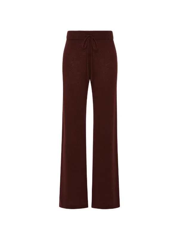 The Upside Coco Amelie Knit Track Pants in Brown