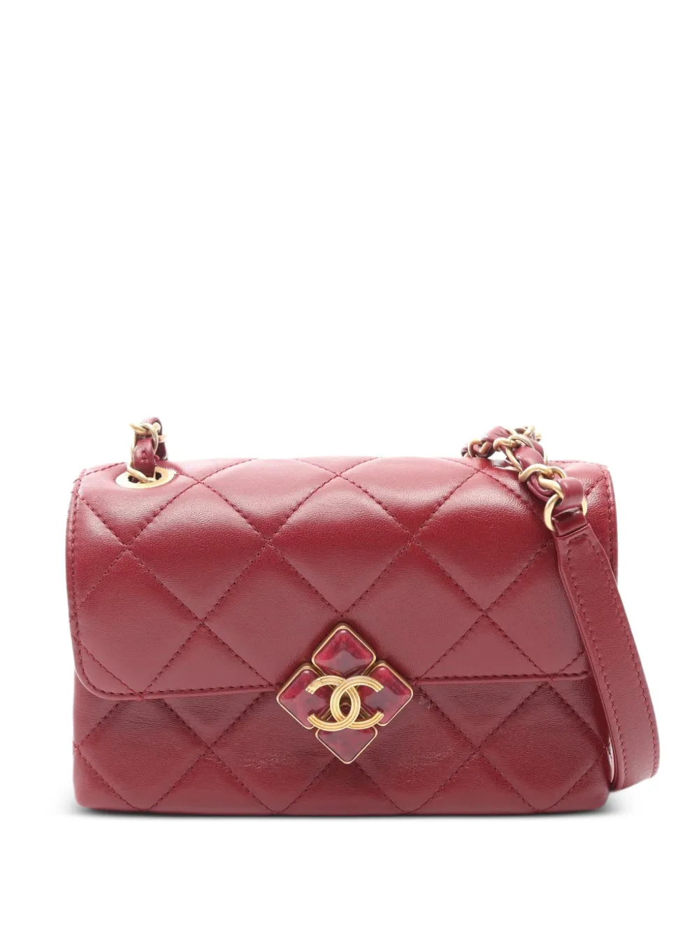CHANEL Pre-Owned 2021s small chain-strap shoulder bag - Red