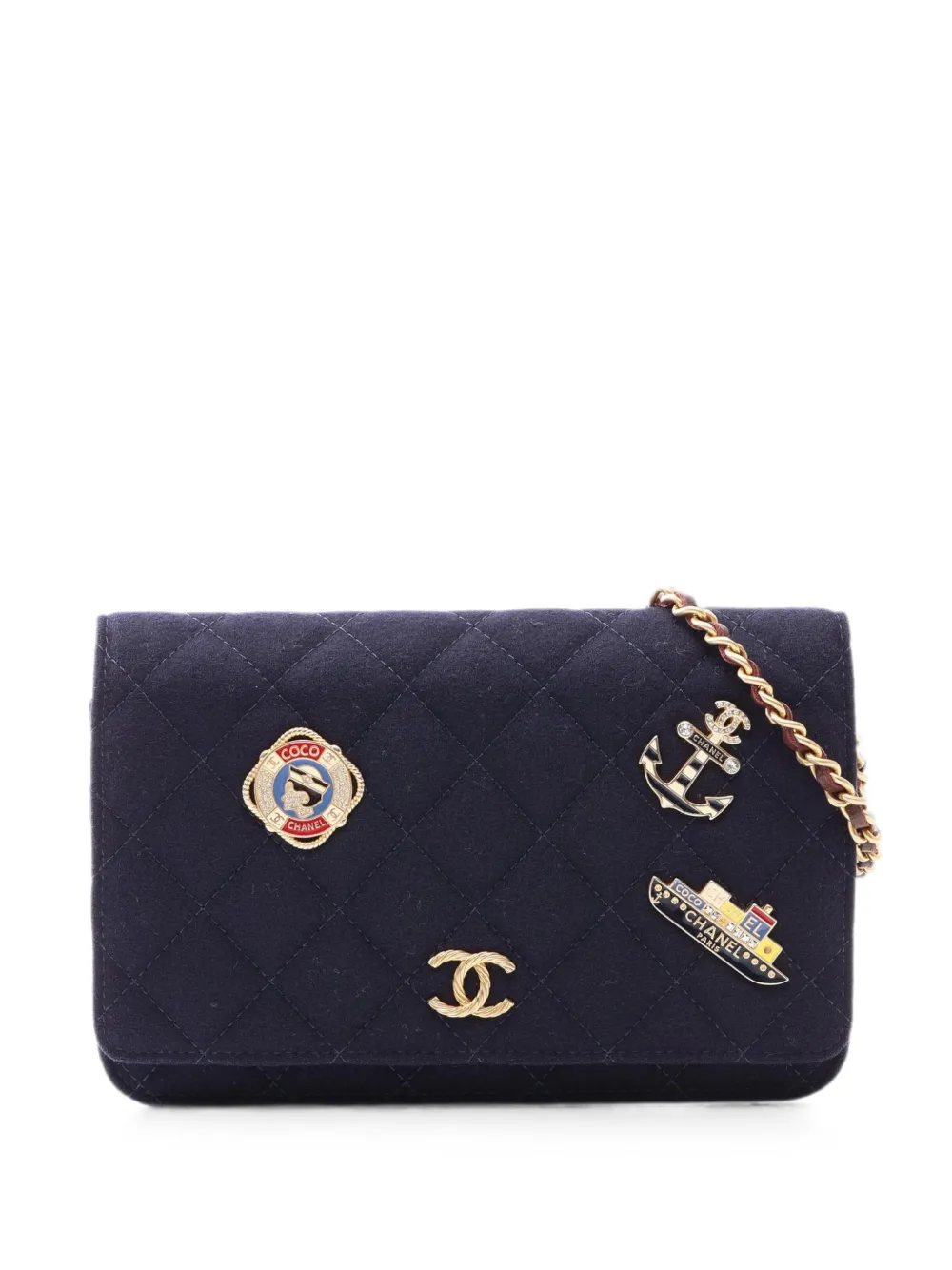 CHANEL Pre-Owned 2018-2019 Paris-Hamburg Wallet on Chain mini bag - Blu