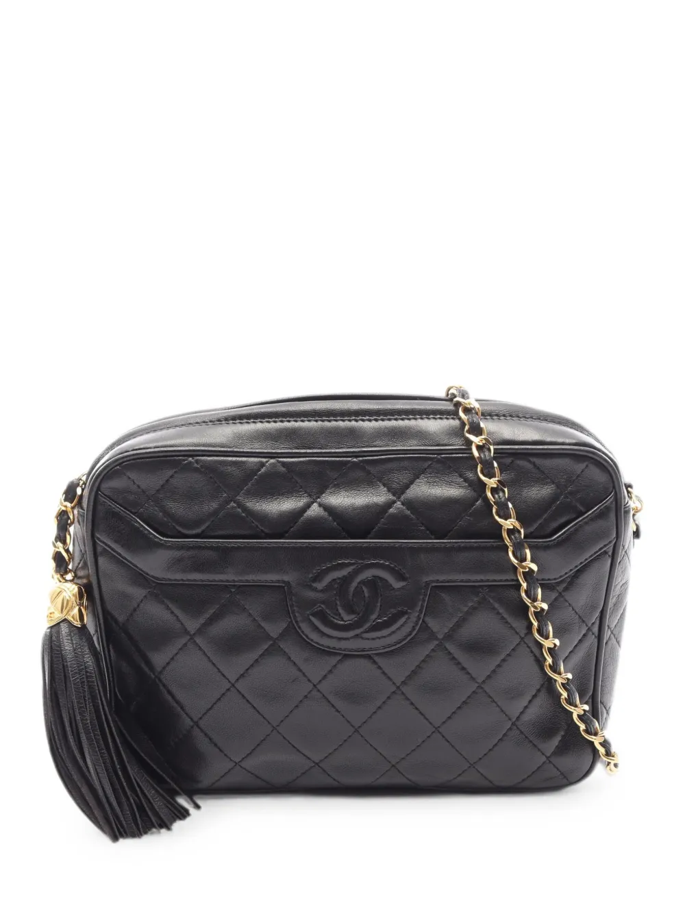 CHANEL Pre-Owned 1991-1994 quilted tassel crossbody bag - Black