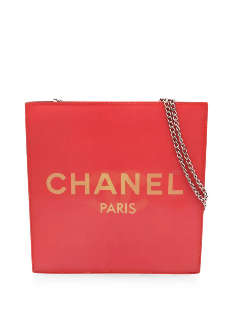 CHANEL Pre-Owned 2000-2002 chain tote bag - Red