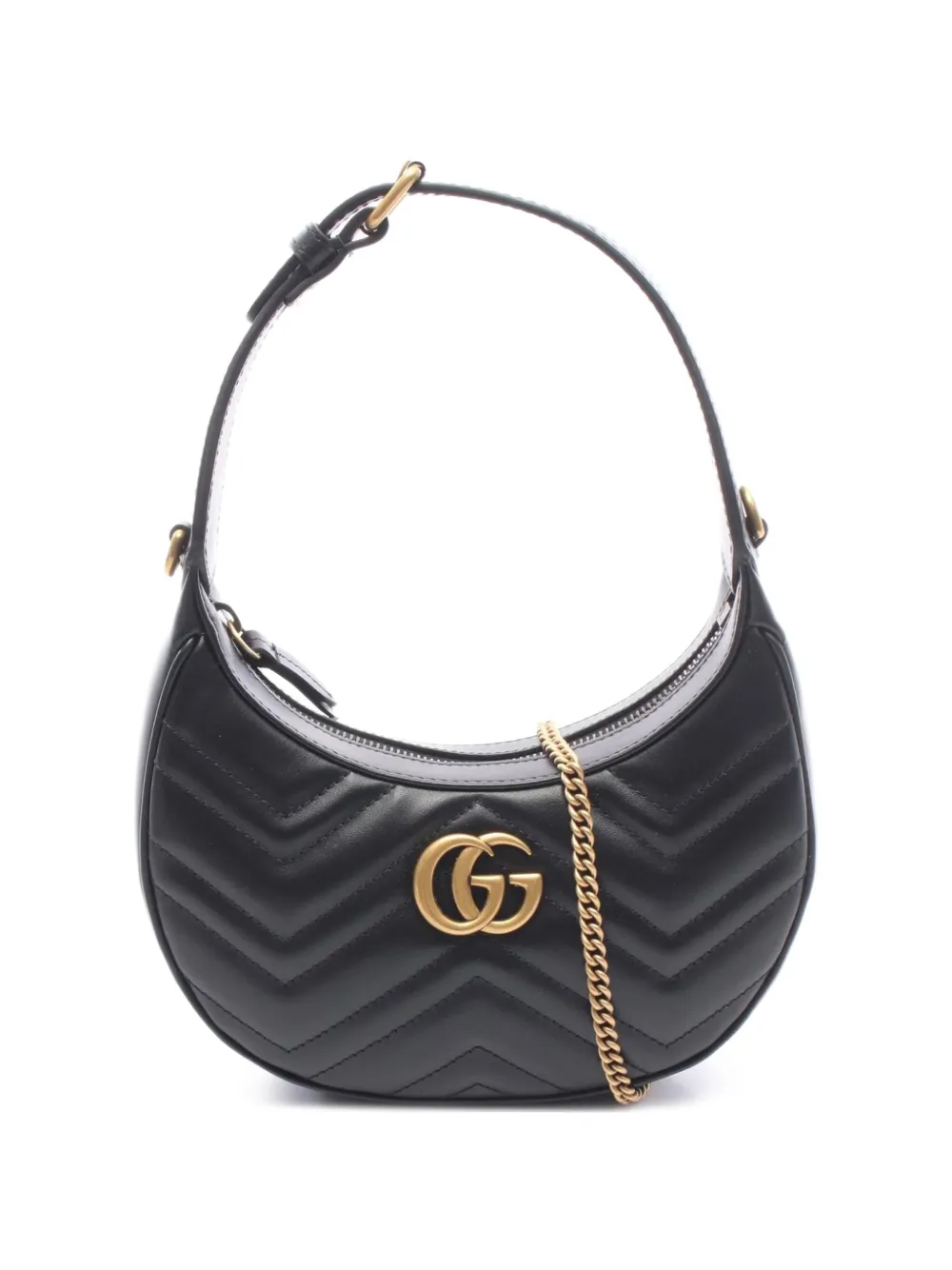 Gucci Pre-Owned GG Marmont chevron-quilted shoulder bag - Schwarz