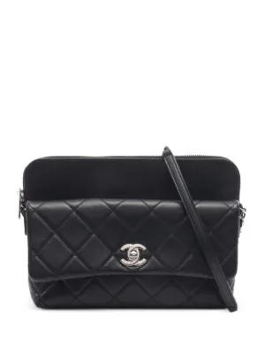 CHANEL Pre-Owned Carré ショルダーバッグ ミニ | ブラック | FARFETCH JP
