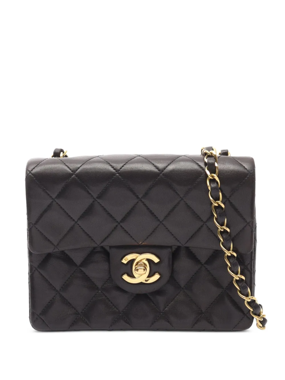 CHANEL Pre-Owned 1991-1994 mini Matelassé chain shoulder bag - Black
