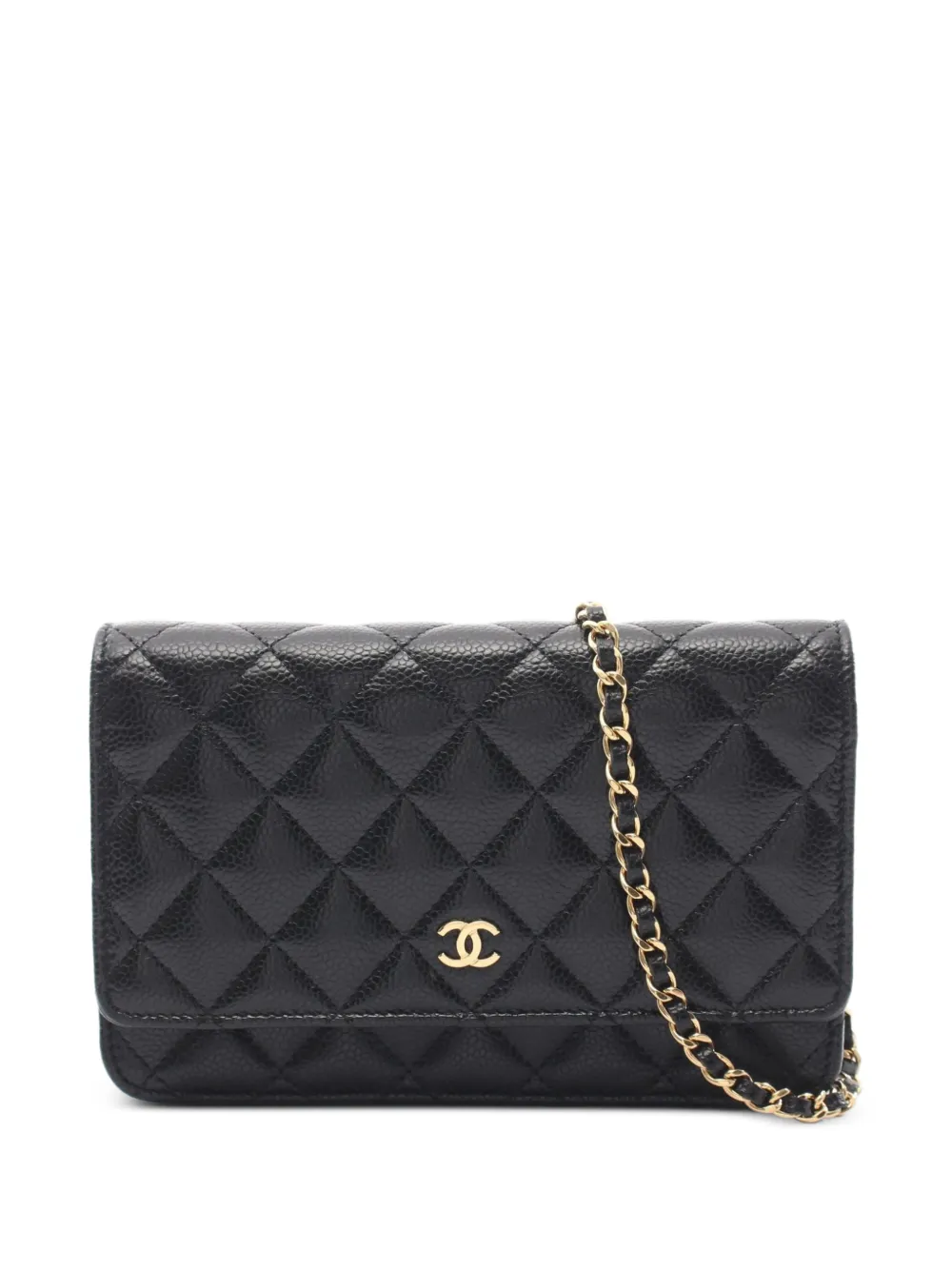 CHANEL Pre-Owned 2021s Matelassé Caviar chain mini shoulder bag - Nero