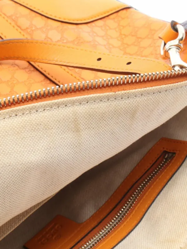 Gucci Pre-Owned GG グッチシマ ハンドバッグ マイクロ | オレンジ