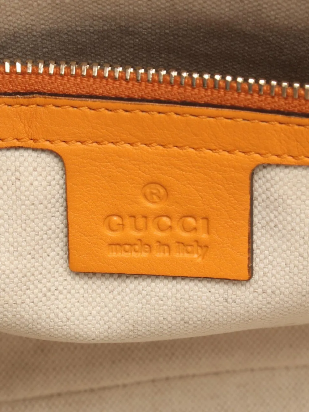 Gucci Pre-Owned GG グッチシマ ハンドバッグ マイクロ | オレンジ