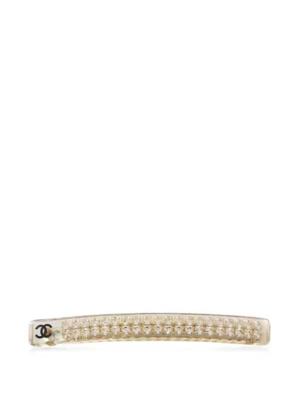 CHANEL Pre-Owned 2005 ココマーク ラインストーン ヘアクリップ