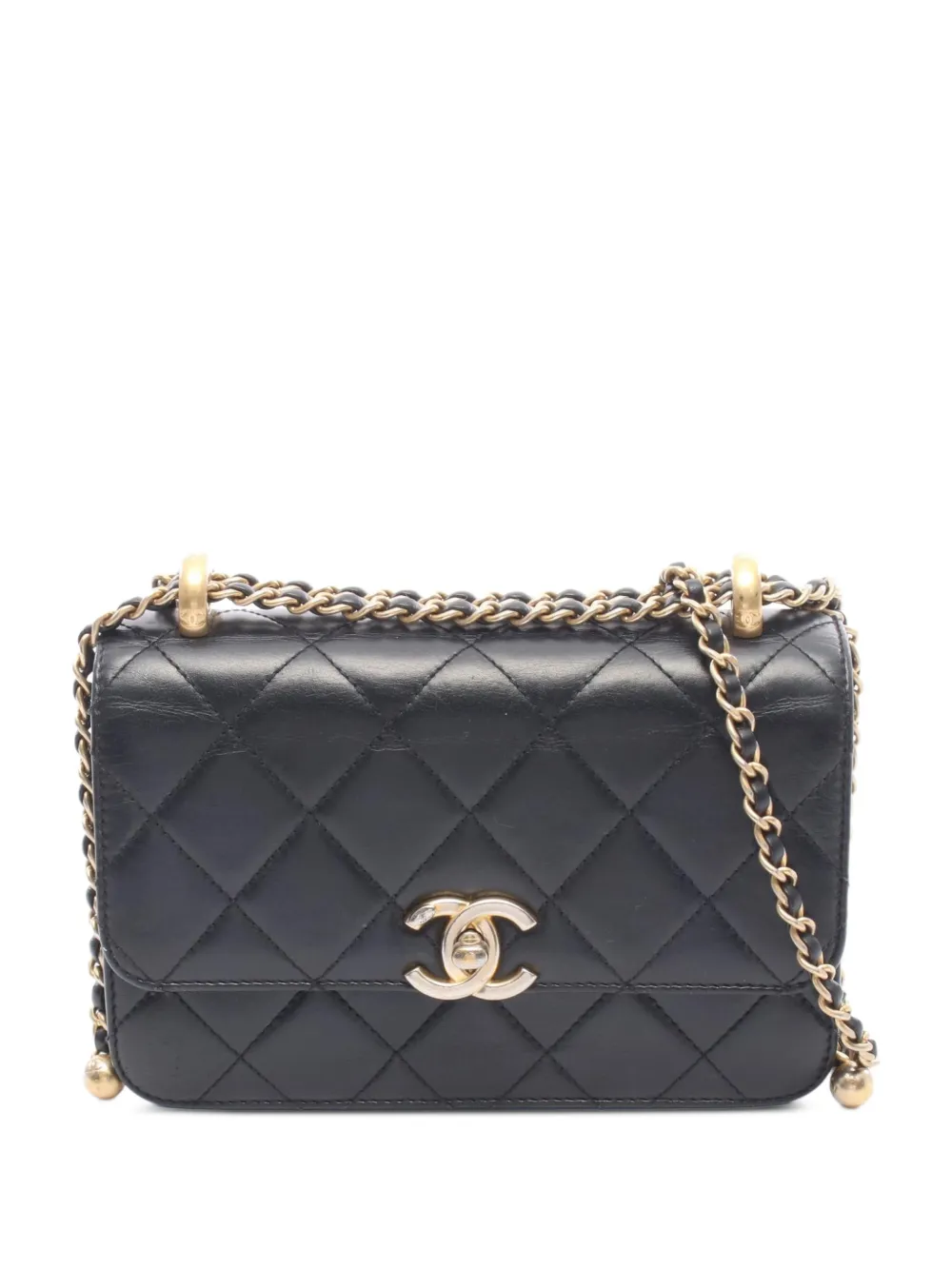 CHANEL Pre-Owned 2021 Single Flap quilted chain shoulder bag - Black