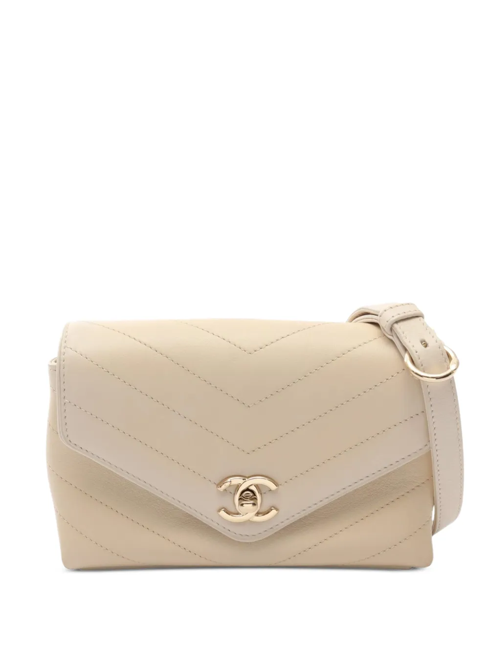 CHANEL Pre-Owned 2018-2019 mini leather shoulder bag - Neutrals
