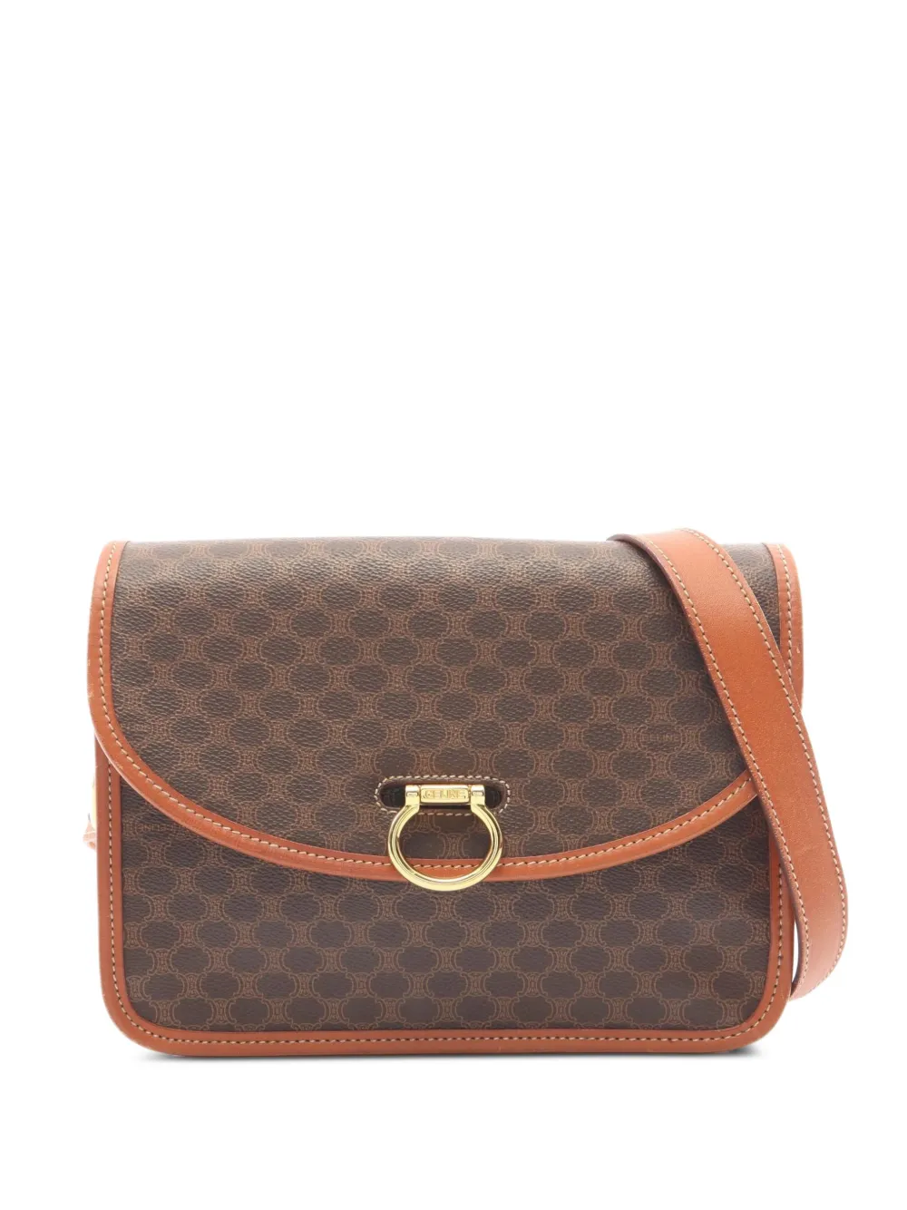 Celine Pre-Owned Macadam front-flap shoulder bag - Brown