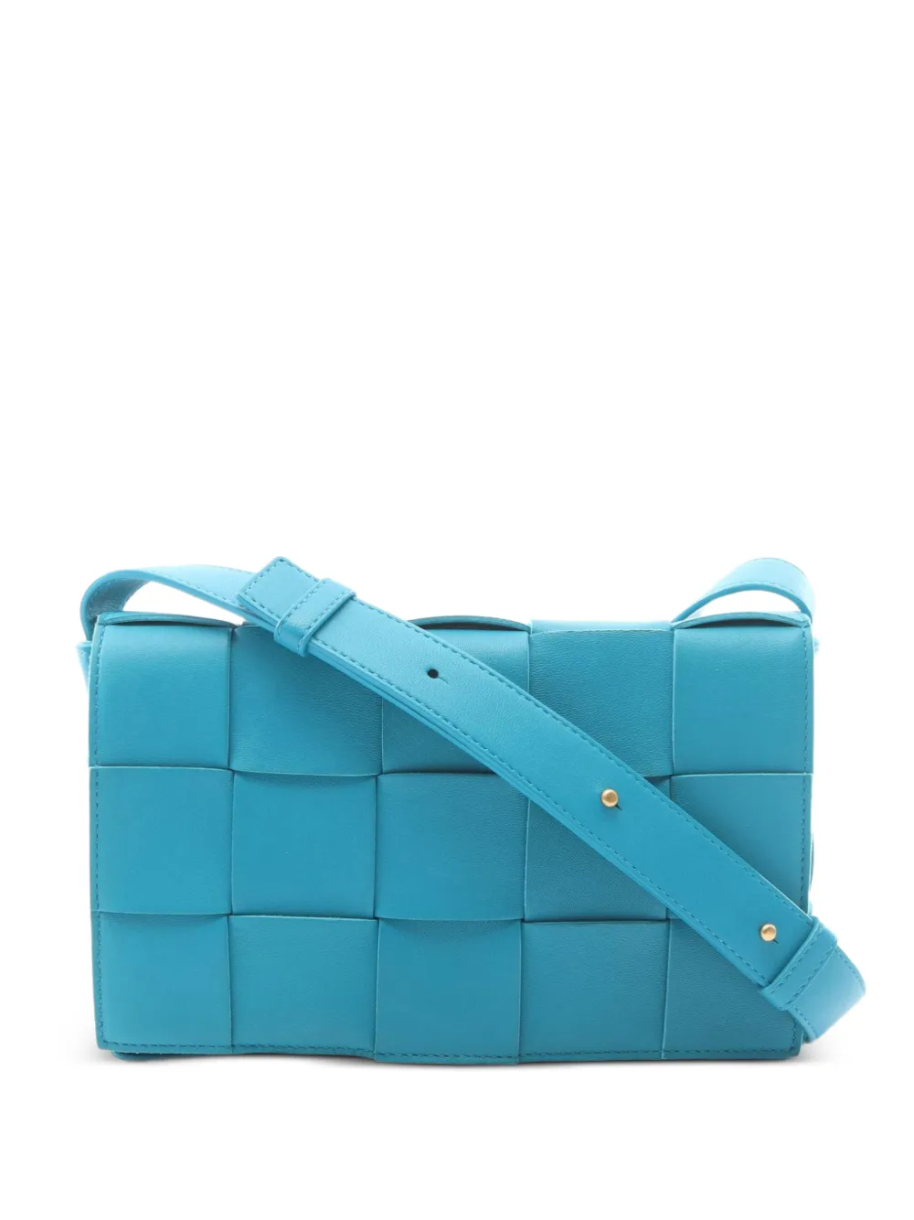 Bottega Veneta Pre-Owned Cassette Intrecciato shoulder bag - Blue