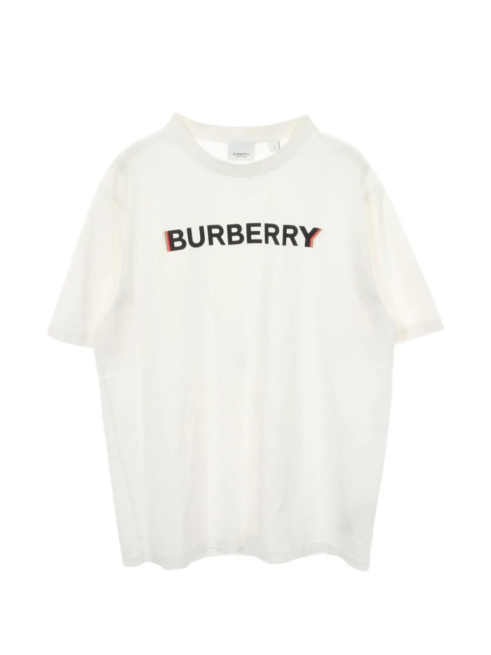 Burberry Pre-Owned logo-print short-sleeve T-shirt - Bianco