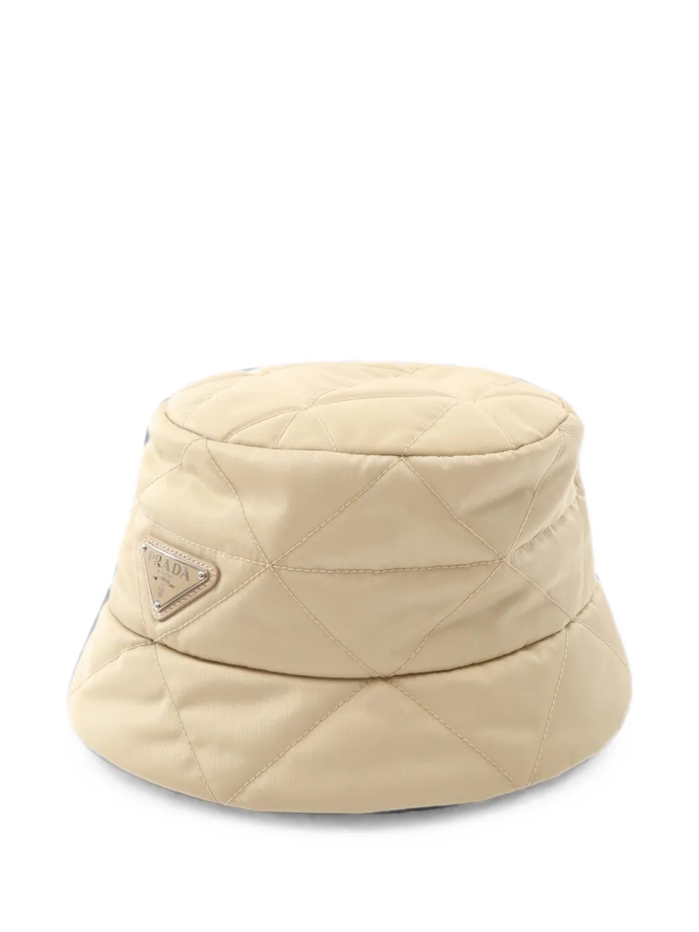 Prada Pre-Owned Gesteppter Fischerhut aus Re-Nylon - Nude