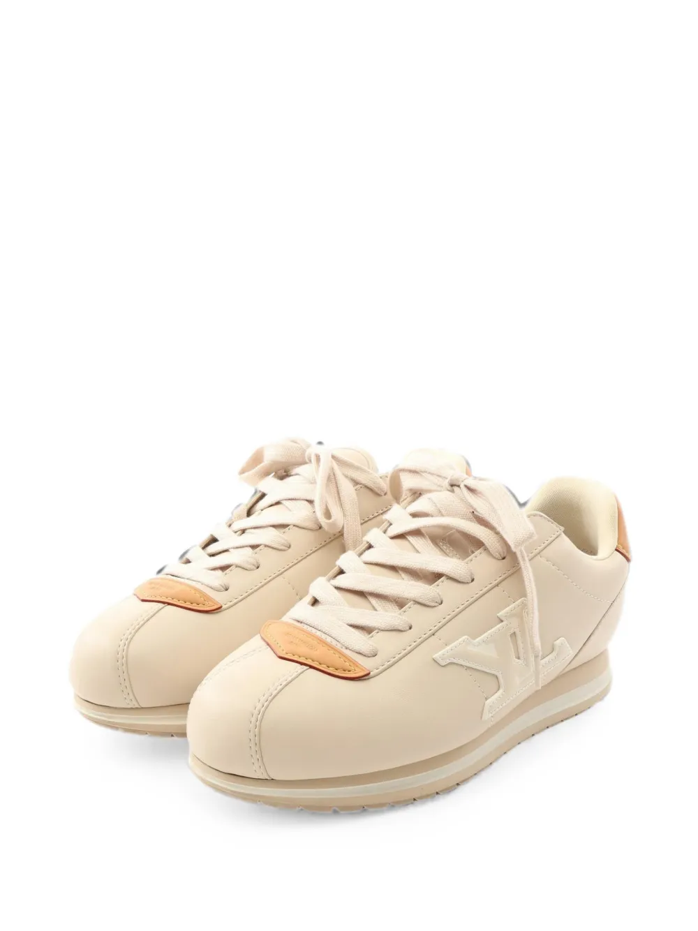 Louis Vuitton Pre-Owned LV logo-patch sneakers - Nude