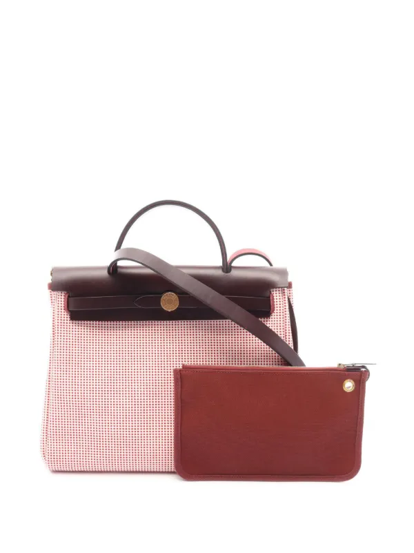 Hermès Pre-owned 2022 Herbag Zip Tote Bag in White