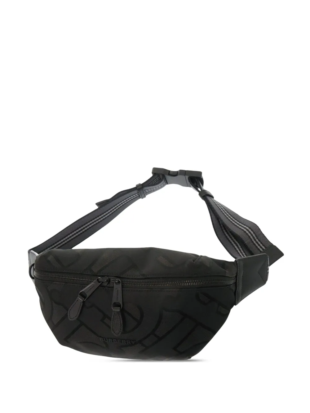 Burberry Pre-Owned 2018-2023 TB Monogram Nylon Sonny belt bag - Nero