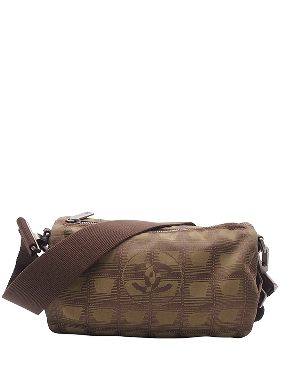 CHANEL Pre-Owned 2002-2003 New Travel Line Nylon Barrel shoulder bag - Marrone