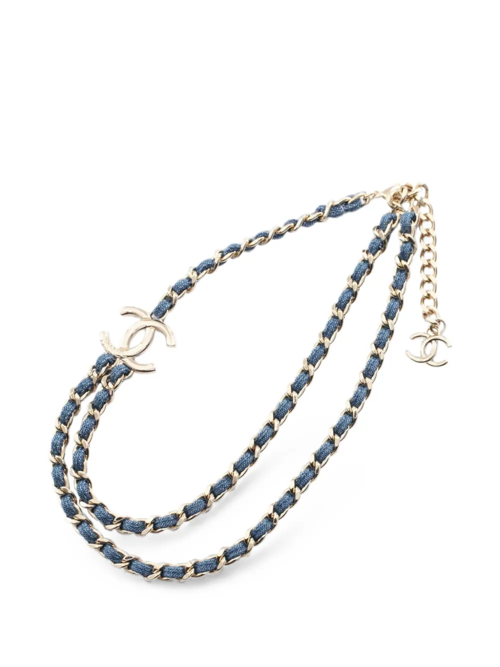 CHANEL Pre-Owned CC Coco Mark double chain necklace - Gold