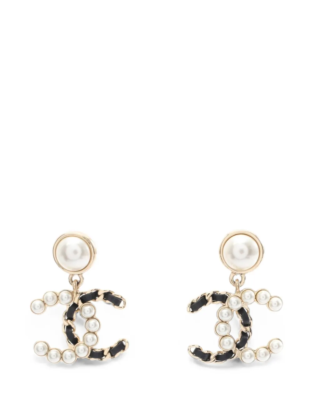 CHANEL Pre-Owned Coco Mark drop earrings - Gold