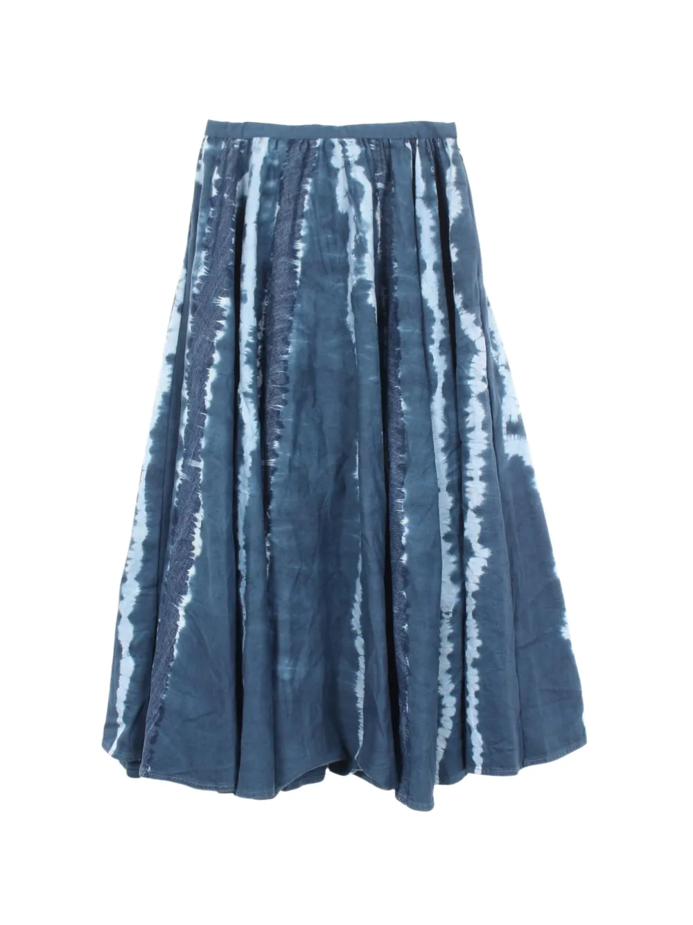 Christian Dior Pre-Owned tie-dye midi skirt - Blu