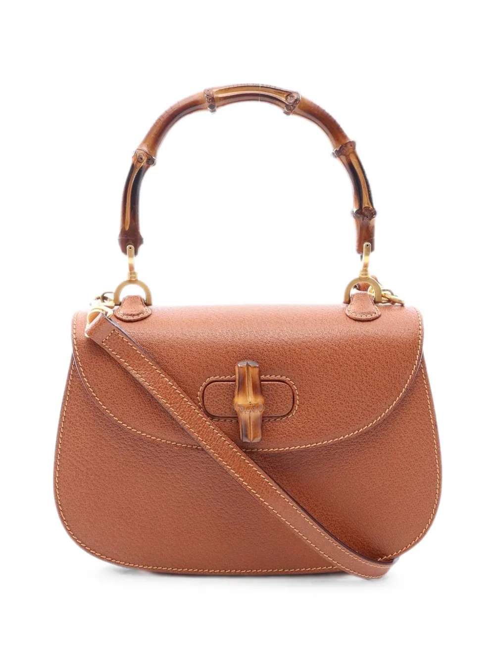 Gucci Pre-Owned Bamboo two-way handbag - Marrone
