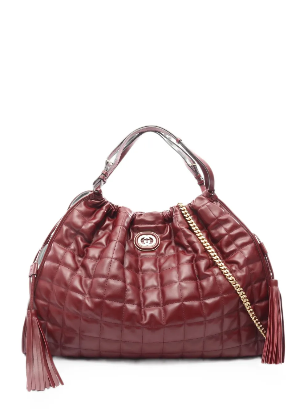 Gucci Pre-Owned Deco quilted leather tote bag - Rosso