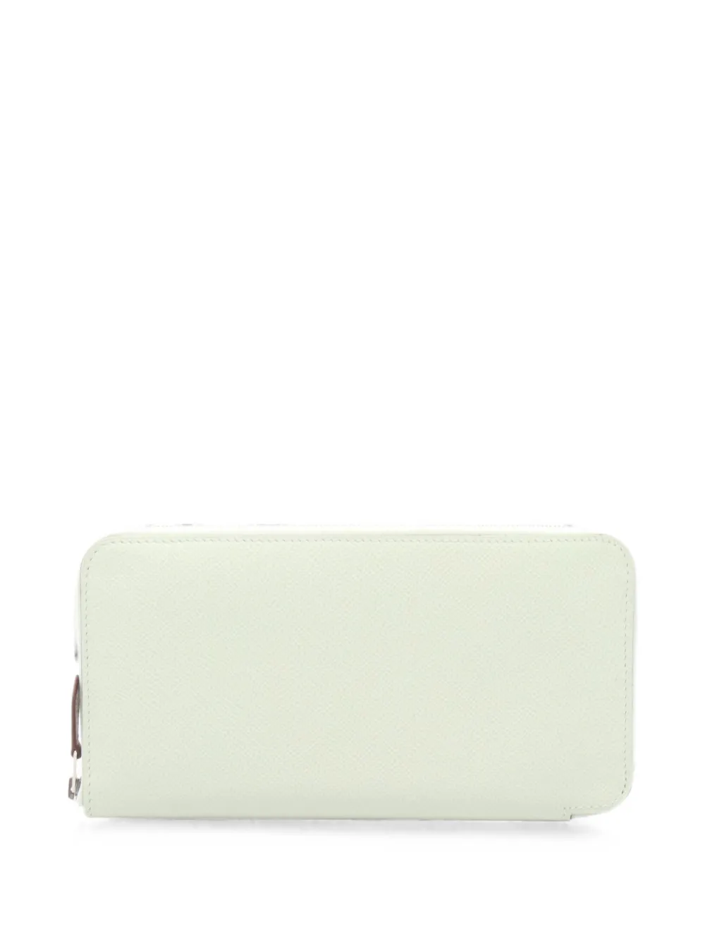 Pre-owned Hermes 2023 Azap Long Silk In Wallet In Green