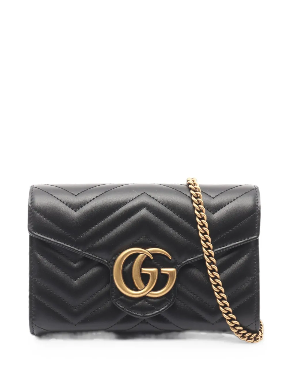 Gucci Pre-Owned GG Marmont leather shoulder bag - Nero