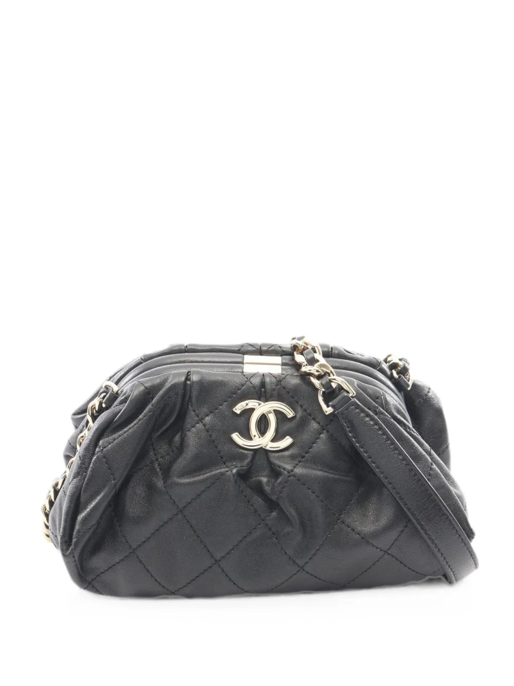 CHANEL Pre-Owned 2021-2022 matelassé CC shoulder bag - Black