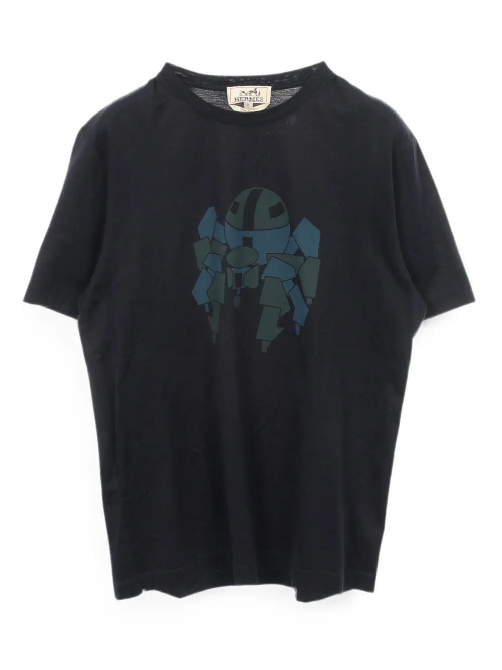 Hermès Pre-Owned graphic-print cotton T-shirt - Schwarz