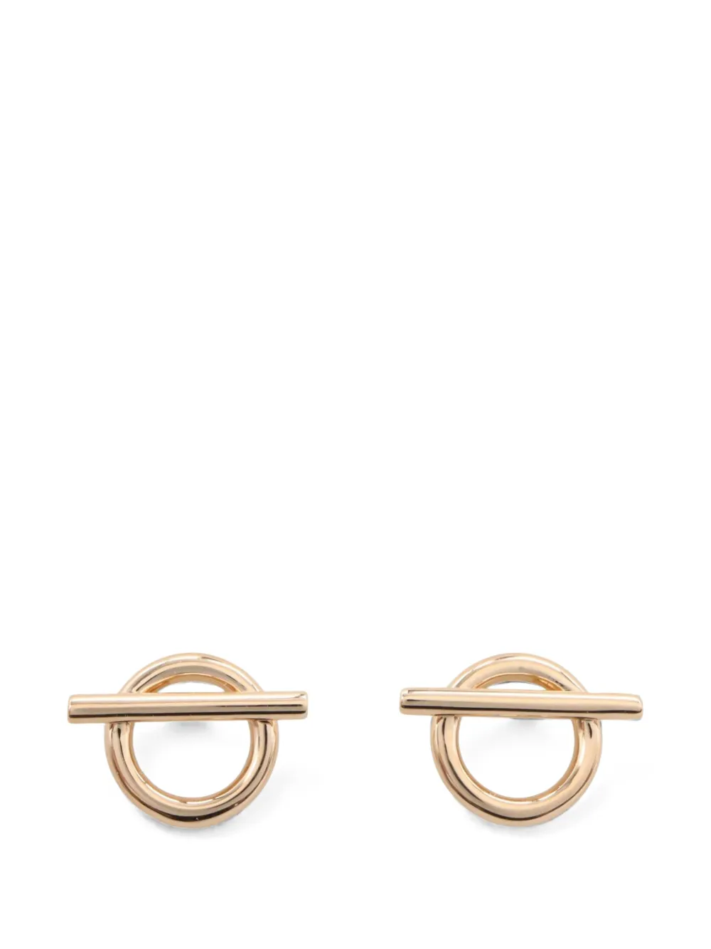 Hermès Pre-Owned Finesse logo-engraved earrings - Rosa