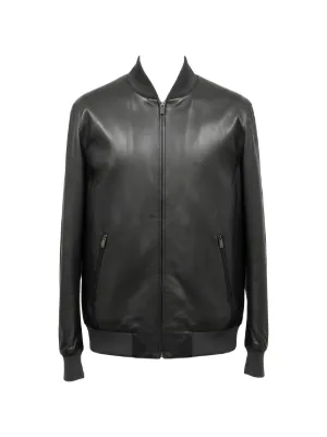 Prada レザー ボンバージャケット | ブラック | FARFETCH JP