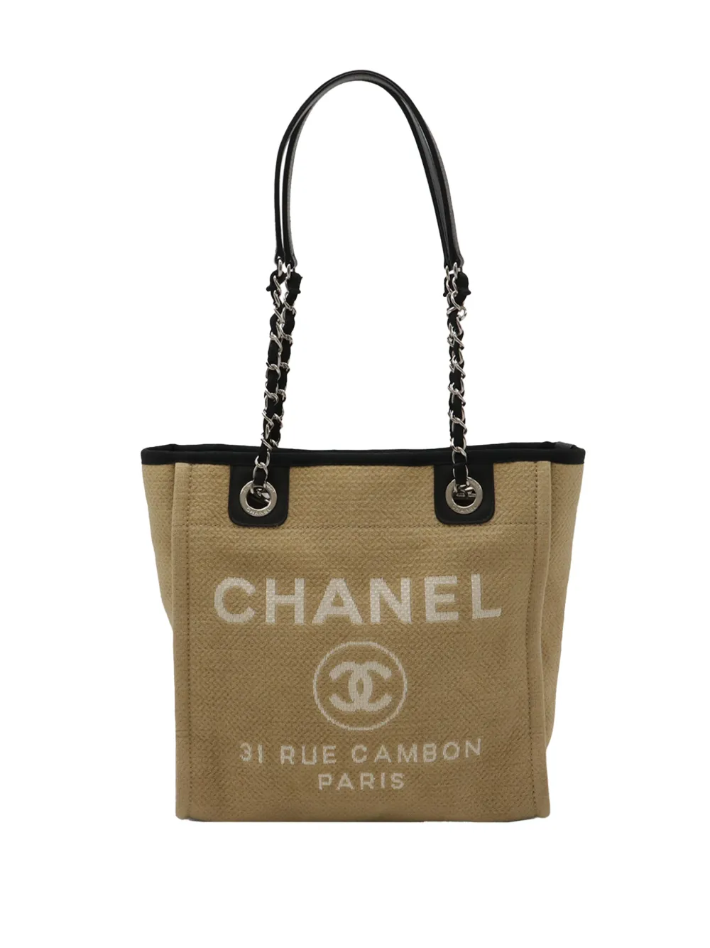 CHANEL Pre-Owned 2000-2002 Mini Canvas Deauville tote bag - Toni neutri