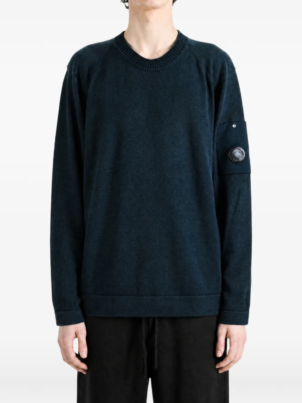C.P. Company Lens-detail sweater Blauw