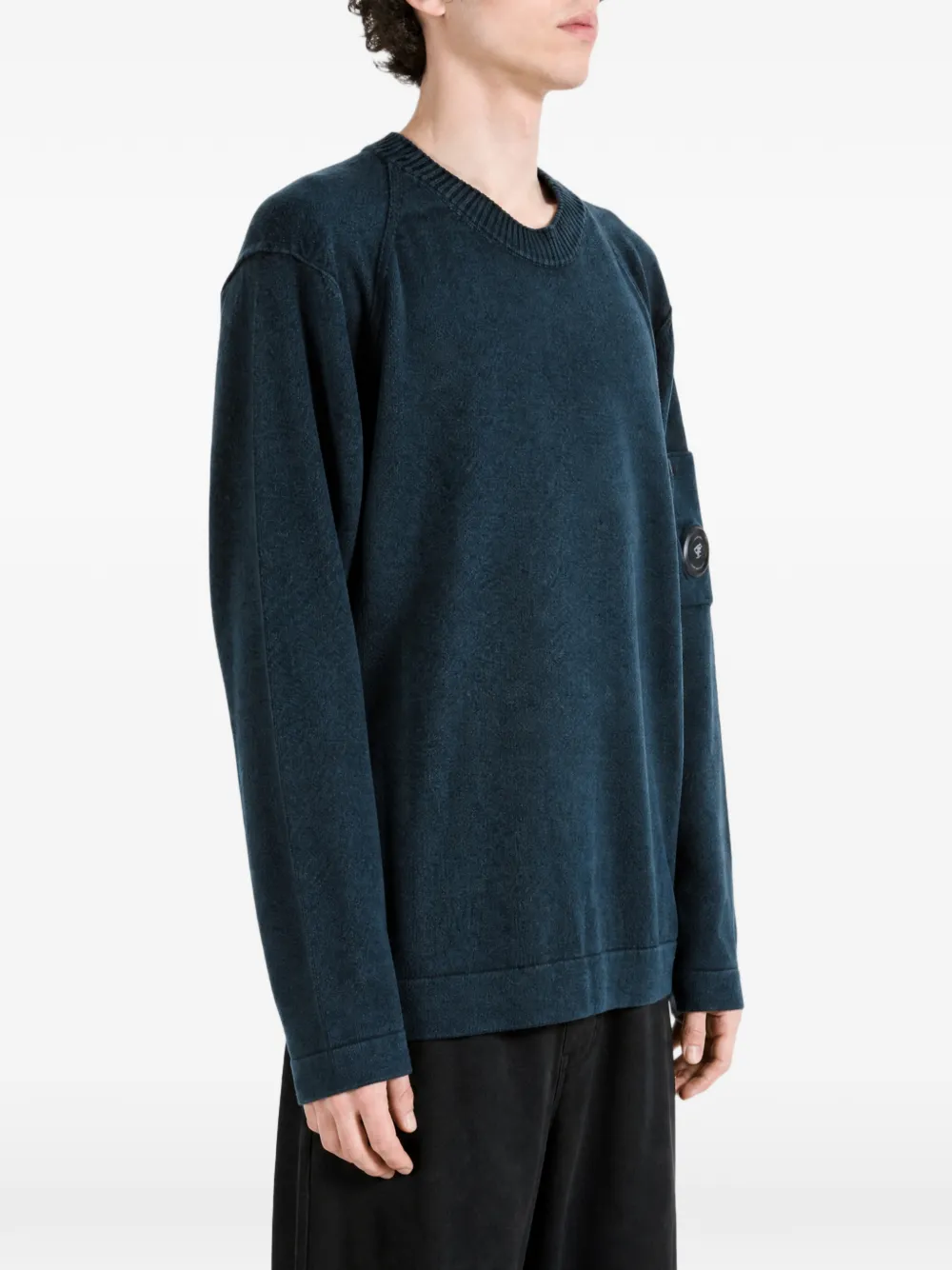 C.P. Company Lens-detail sweater Blauw