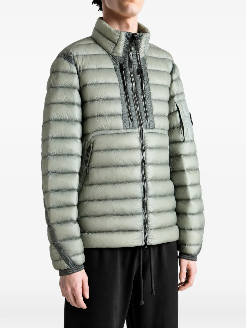 C.P. Company Jack met gewatteerde afwerking en Lens-detail Grijs
