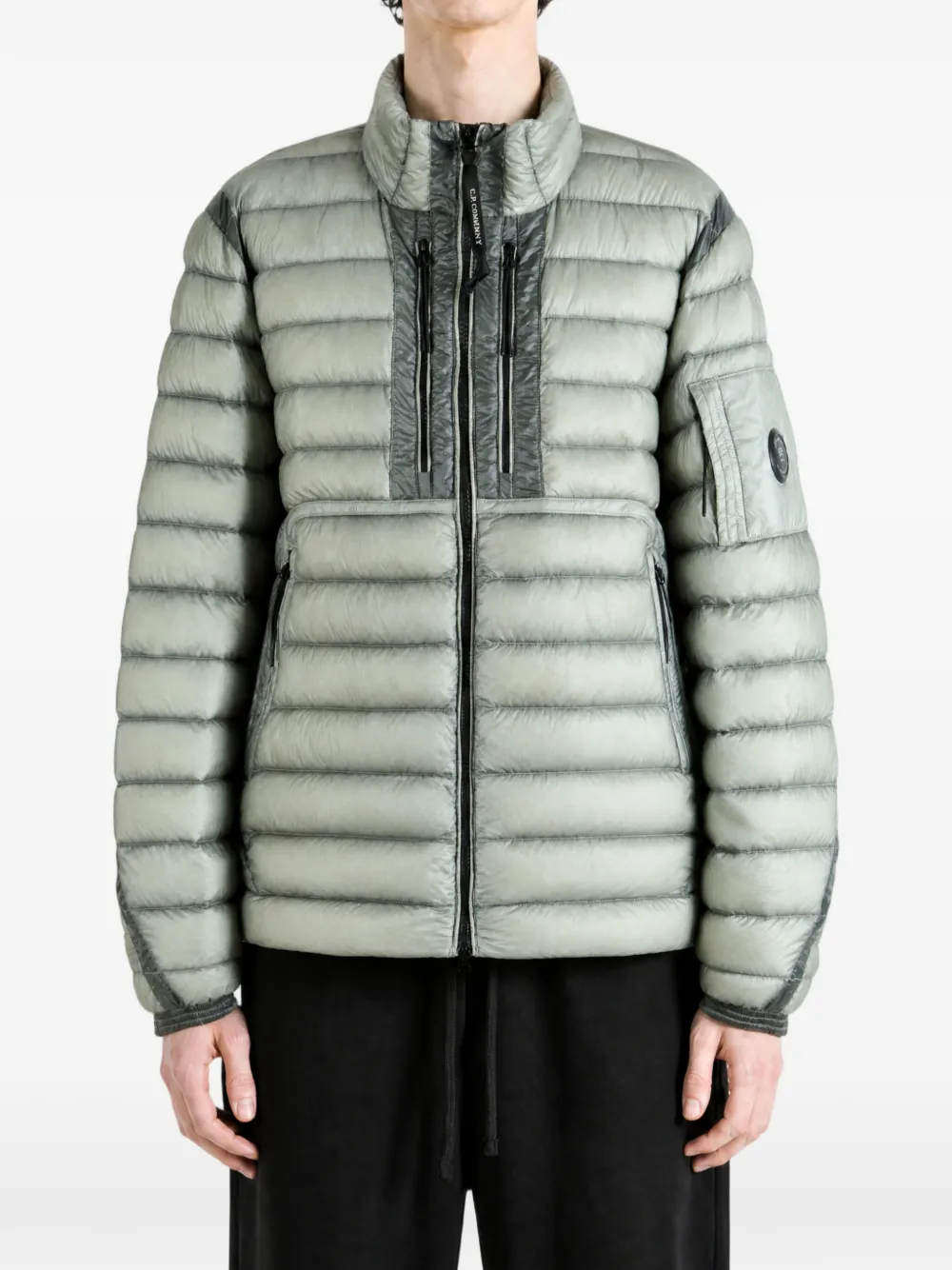 C.P. Company Jack met gewatteerde afwerking en Lens-detail Grijs