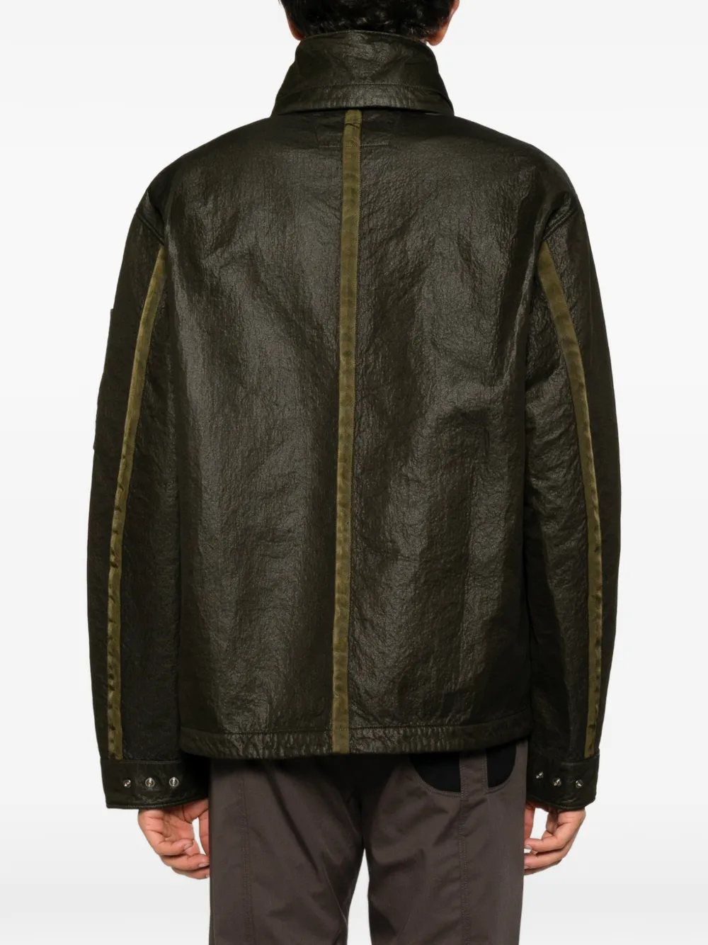 C.P. Company Jack met hoge hals en Lens-detail Groen