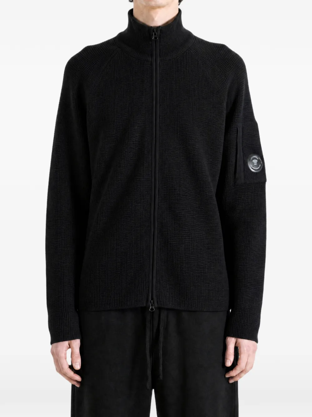 C.P. Company Vest met rits en lens detail Zwart
