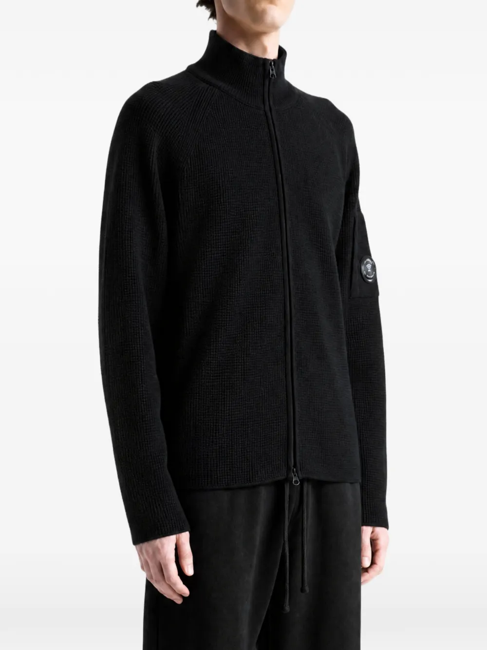 C.P. Company Vest met rits en lens detail Zwart