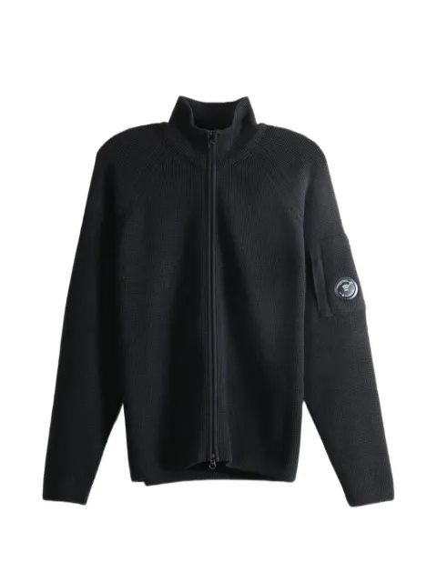 C.P. Company lens-detail zip-up cardigan