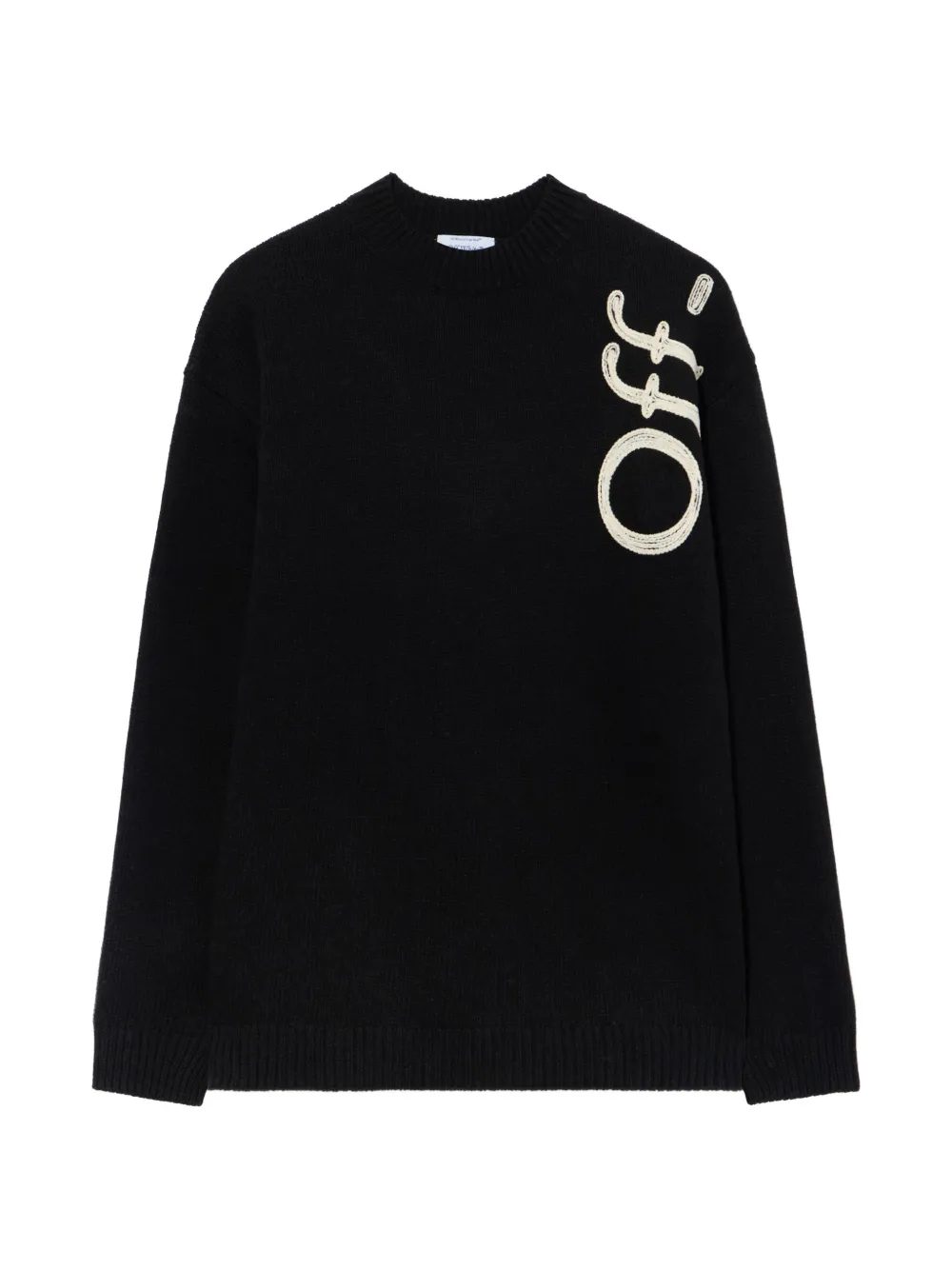 Off-White Vertical Bookish embroidered sweater - Nero